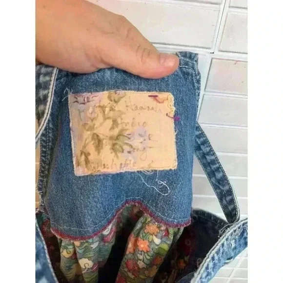 Handmade cottage core girls dress kids Measurements in photo - Picture 8 of 12